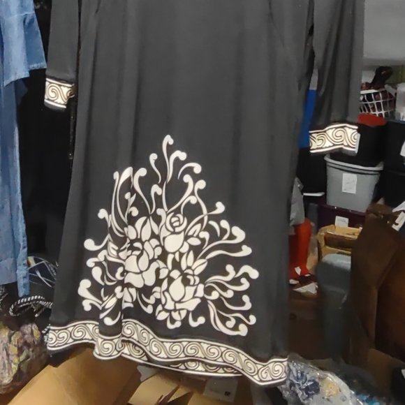 Black dress with white trim from LOFT size Small - in excellent used condition - Picture 2 of 5